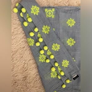 J Crew chambray neon beach scarf.